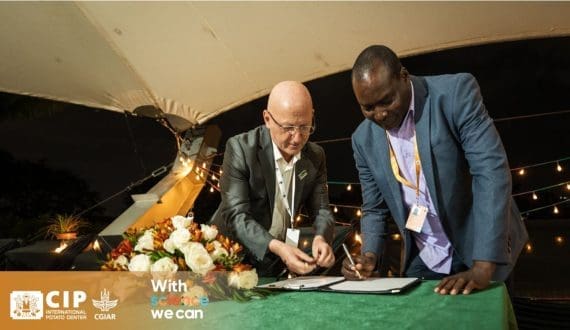 Thumbnail for Kenya, CIP sign landmark deal to protect potato farmers from crop loss