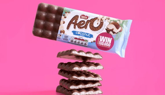 Thumbnail for Nestlé unveils new Aero coconut flavour sharing bar expanding its confectionery offering